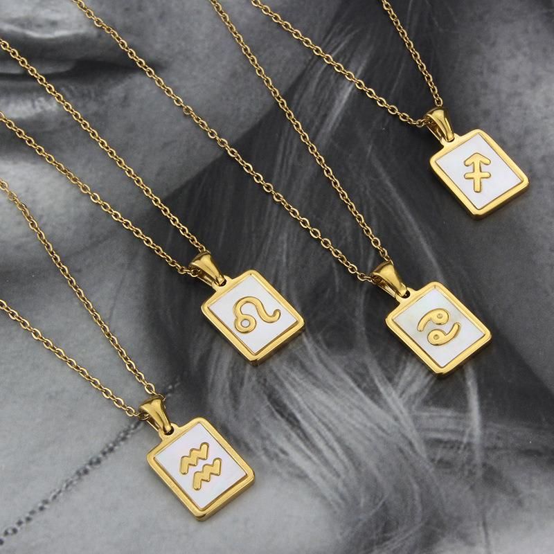 Manufacturer Custom 18 Carat Gold Necklace Fashion Jewelry 18K Gold Plated Waterproof Stainless Steel Symbol Totem jewellery Necklace