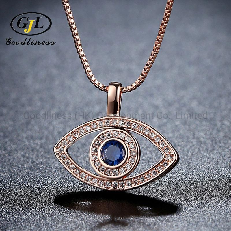 Chokers Necklace Blue Crystal Evil Eyes Pendant Necklace