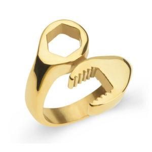 Fashion Jewelry Wrench Shaped Stainless Steel Titanium Men Ring
