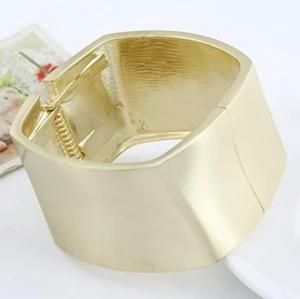 Fashion Zinc Alloy Smooth Wire Drawing Big Bangle (YYJ031)