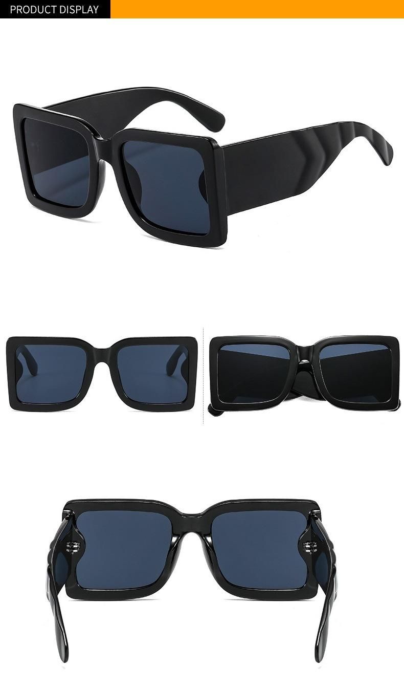 Wholesale Oversized Vintage Sunglasses Large Square Frame Sun Glasses for Men Women