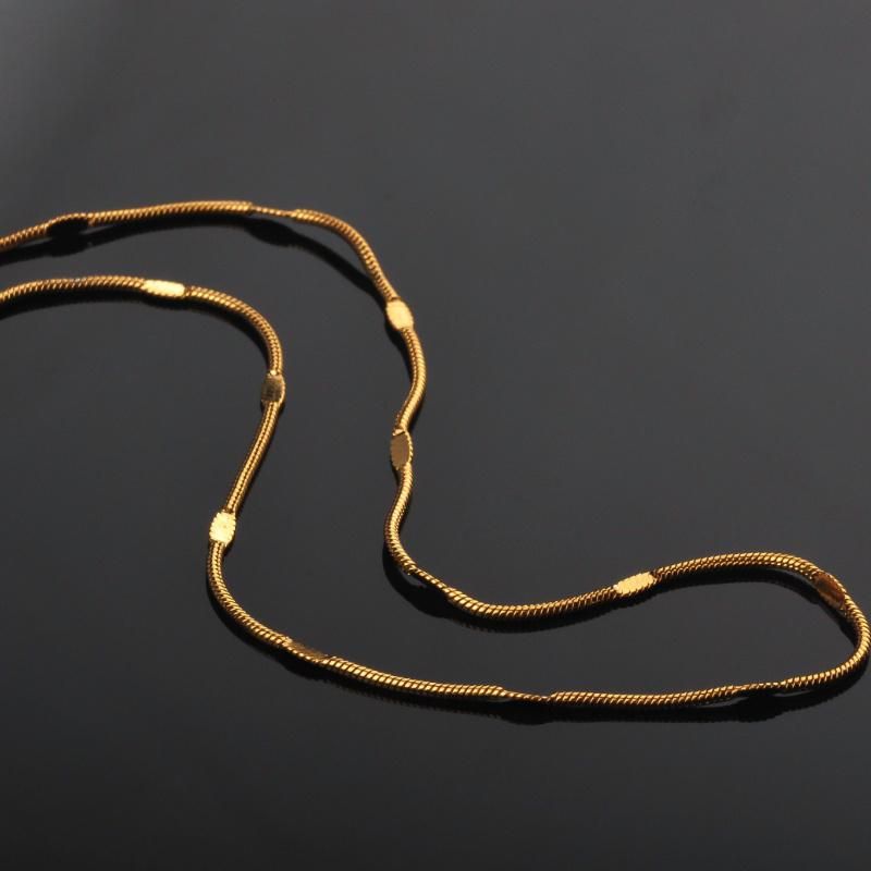 Fashion Accessories Stainless Steel Jewelry Round Snake Chain Embossed Necklace