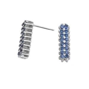 New Lady Stella Luxury Silver Full Crystal Earrings Ear