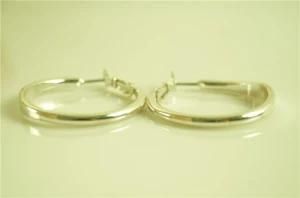 Hammered Alloy Hoop Earring