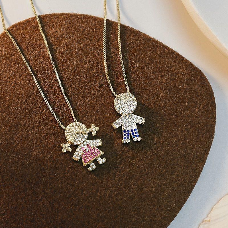 Cool Boy Sweet Girl Pendant Necklace Child Necklace Kids Jewelry
