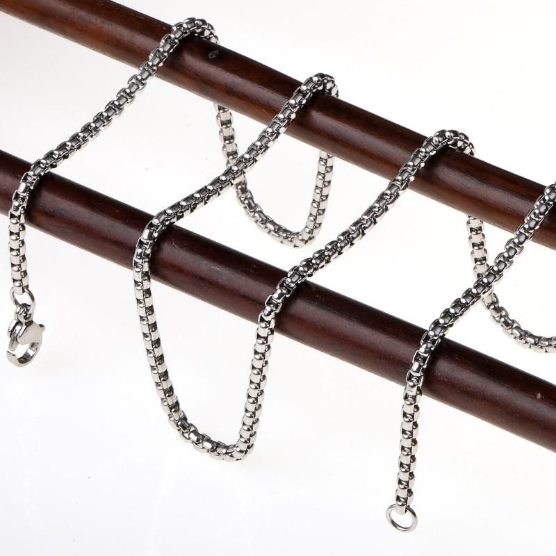 Fashion Custom Necklace Chain Box Square Belcher Chain for Jewelry