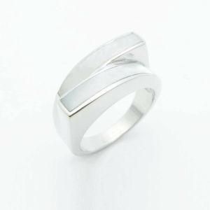 Fashion Stainless Steel Shell Inlay Ring Jewelry