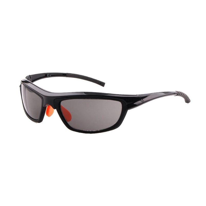 Thin Temple Sports Sunglasses with Orange Nose Pad