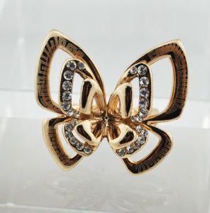 Butterfly Shaped Alloy Finger Ring (FR9449)