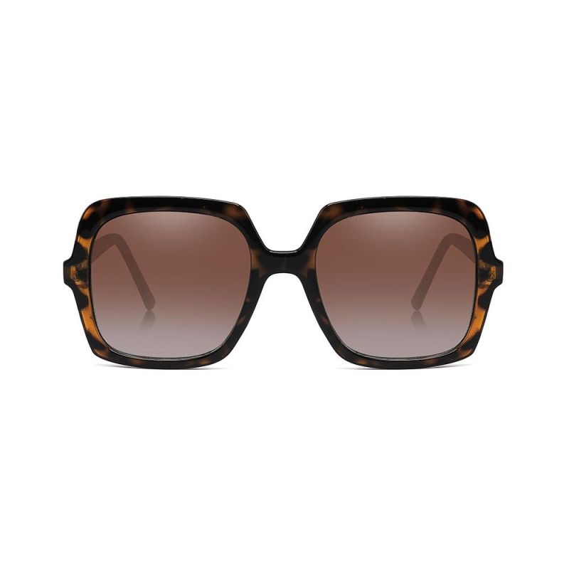 Sun Glasses Custom Own Logo Women′s Oversized Frame Fashion Square Sunglasses
