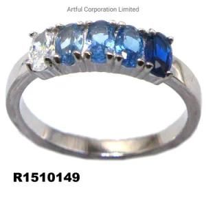 New Design Blue Silver Ring Fashion Ring Jewelry