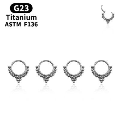 G23 Titanium Earring Hoop Hinged Septum Rings and Nose Rings Hoops for Women Men