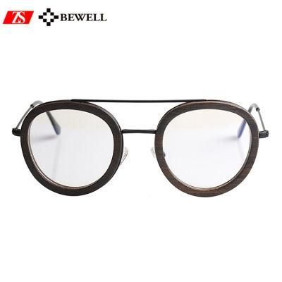 Retro Round Maple Frame Sunglasses Suitable for The Square Face