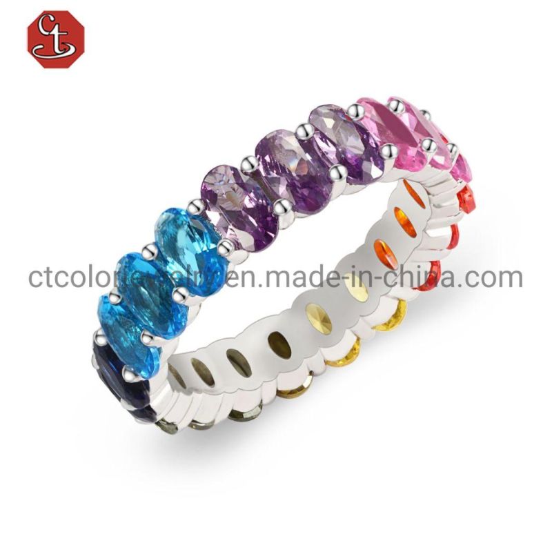 Fashion designer jewellery online jewelry 925 silver Enamel color Ring