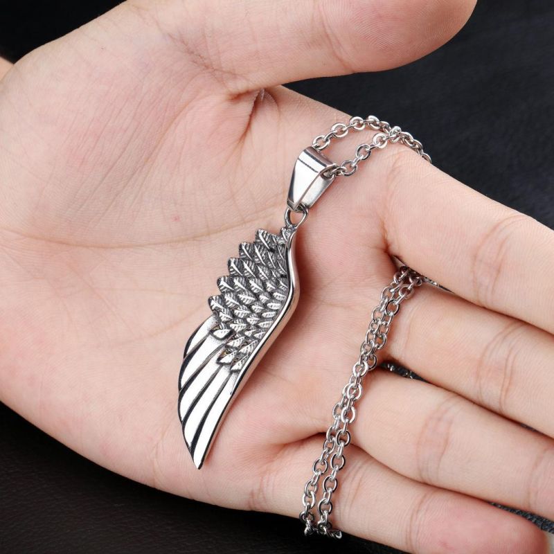 Fashion Simple Personality Wings Men′s Necklace Jewelry