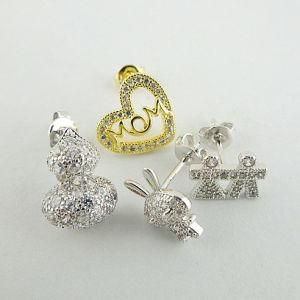 Fashion Earring Jewelry, CZ Earring Jewelry, Newest CZ Pave High Quality Stud Earring Jewelry (3504)
