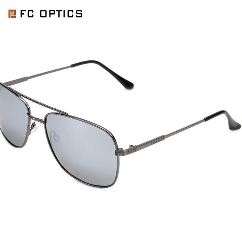 Metal Full Rim Frame Double Bridges Retro Low MOQ Polarized Fishing Wholesale Sun Glasses Sunglasses