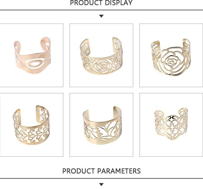 2020 Jewelry Gold Bracelet Hollow-Carved Design