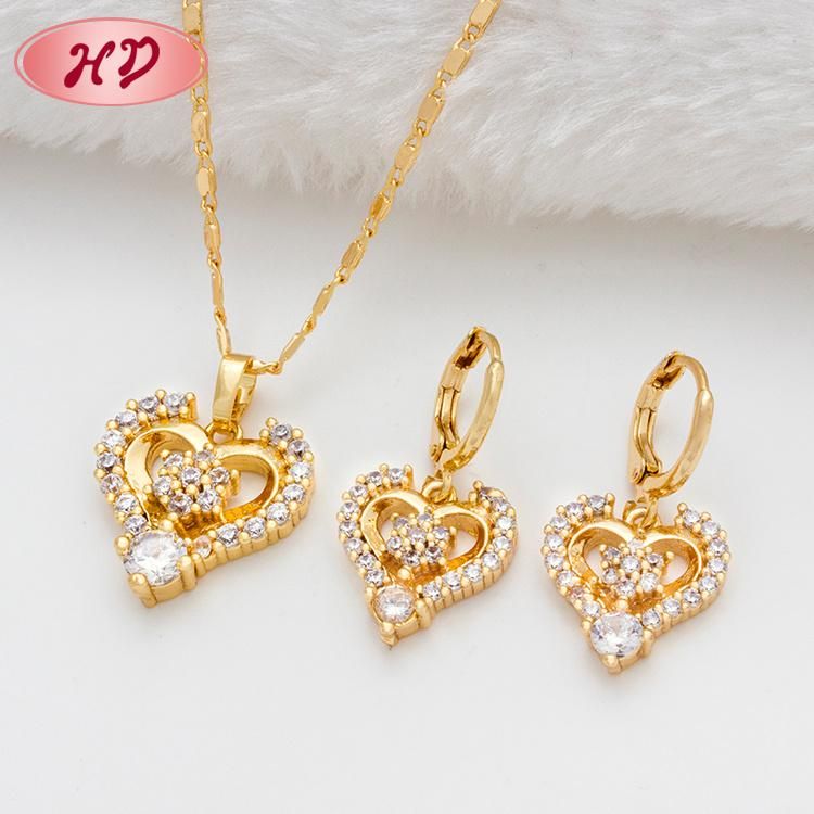 2020 New Fashion Wholesale Design Costume 18K 14K Gold Plated Jewelry Set for Women