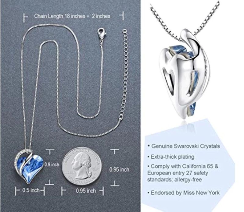 Fine Heart Shaped Pendant Necklace Fashion Jewelry for Girlfriend