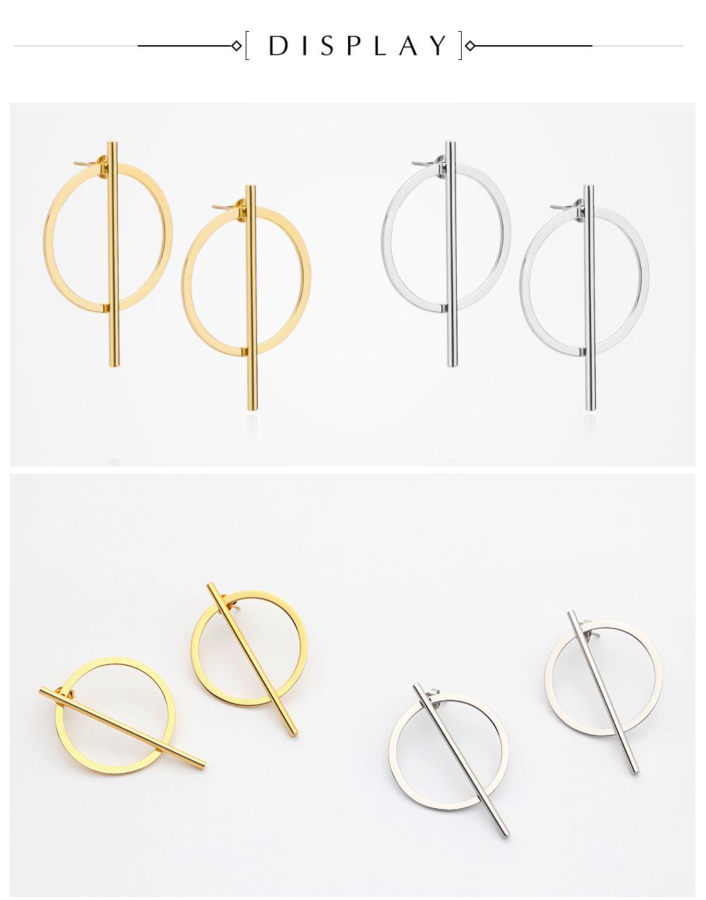 Elegant Huggie Hoop Earrings Girl Gold Color Long Earrings for Women Fashion Jewelry Wholesale