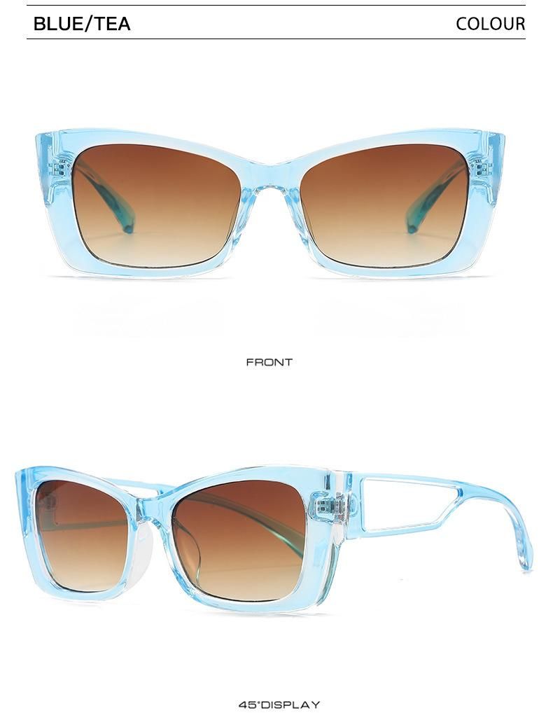 Women Lady Ready to Ship Cheap Wholesale Sun Glasses Colorful Cat Eye Shades Frame Trendy Fashion Sunglasses