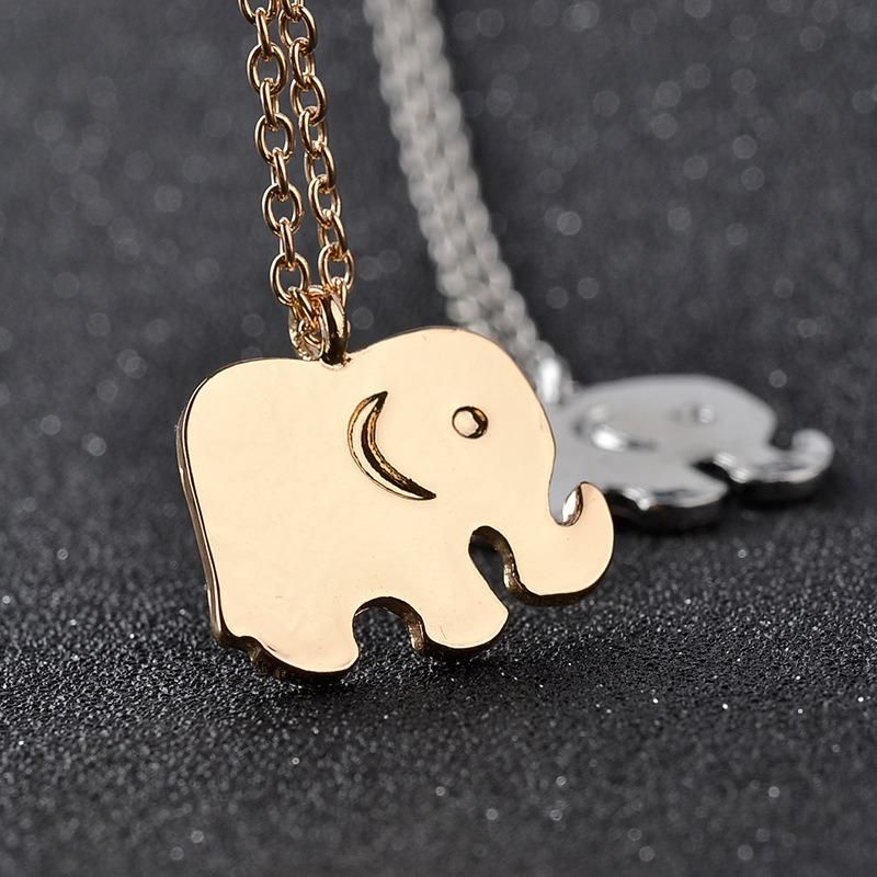 Plain Metal Custom Gold Plated Elephant Necklace