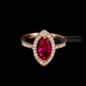 Rose Gold Plated 925 Sterling Silver CZ Marquise Stone Rings