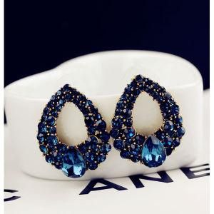 Love Heart Crystal Diamond Earrings Imitation Jewelry