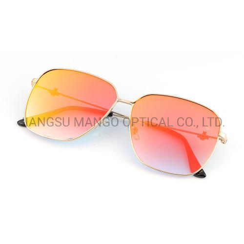 Retro Full Golden Frame Dark Lens Male Sunglasses