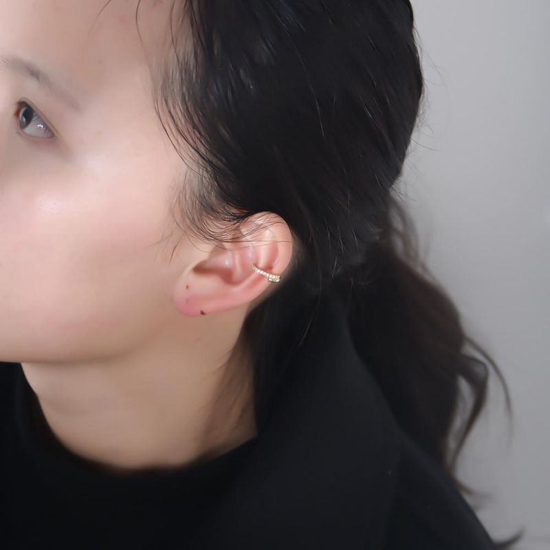 Fashion Girls Customize Jewelry 925 Sterling Silver Cuff Earrings