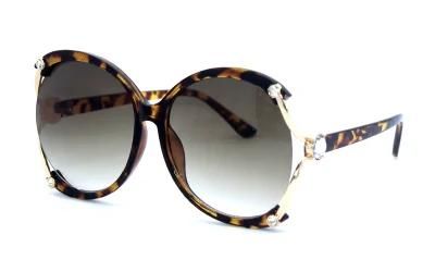 Ins Large Frame Gradient Frame Sunglasses Round Oversized Women Fashionable Trendy PC UV400 Sunglasses