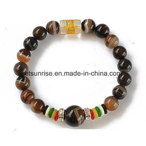 Semi Precious Stone Fashion Crystal Agate Bracelet Bangles Jewelry