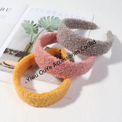 Customized Cute Lamb-Wool Korean-Style Wide-Brimmed Hairpin Hair Accessories Headhoop Hairhoop