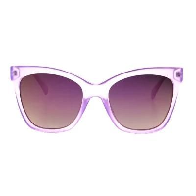 Shiny Crystal Purple Purple Mirror PC Sunglass