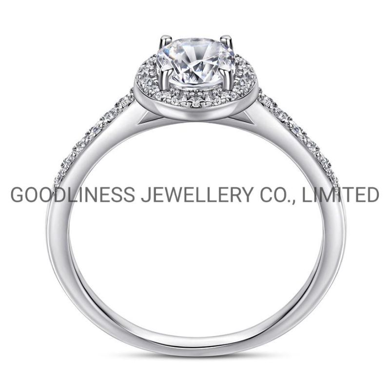 925 Sterling Silver Oval Shape Women Engagement Ring Jewelry
