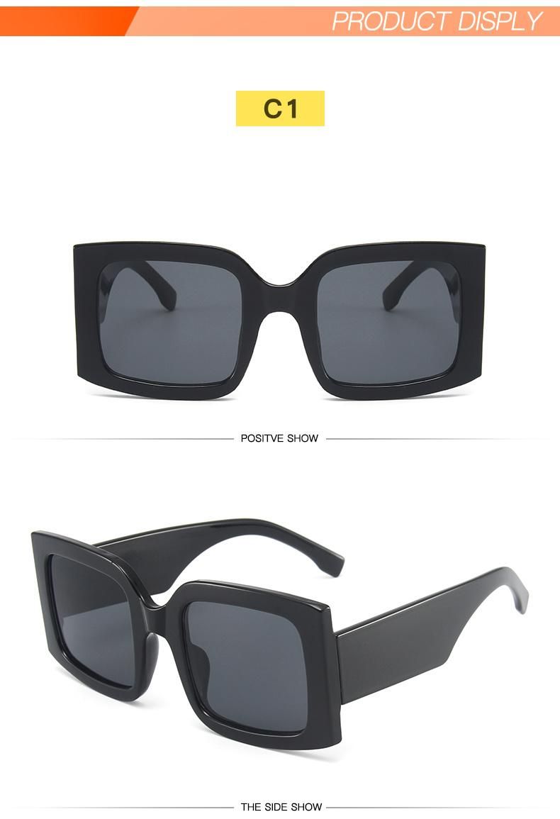 Sunglasses Personality Colorful Wide-Leg Glasses