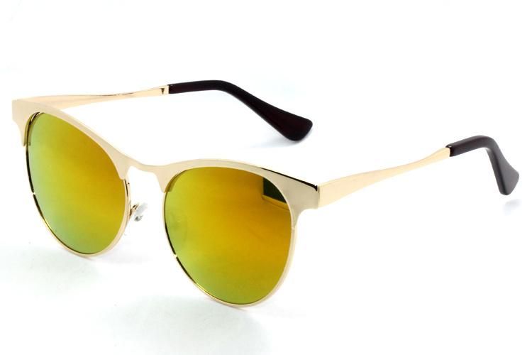 High Quality Roundish Mirror Lens Metal Sunglasses Unisex Sunglasses