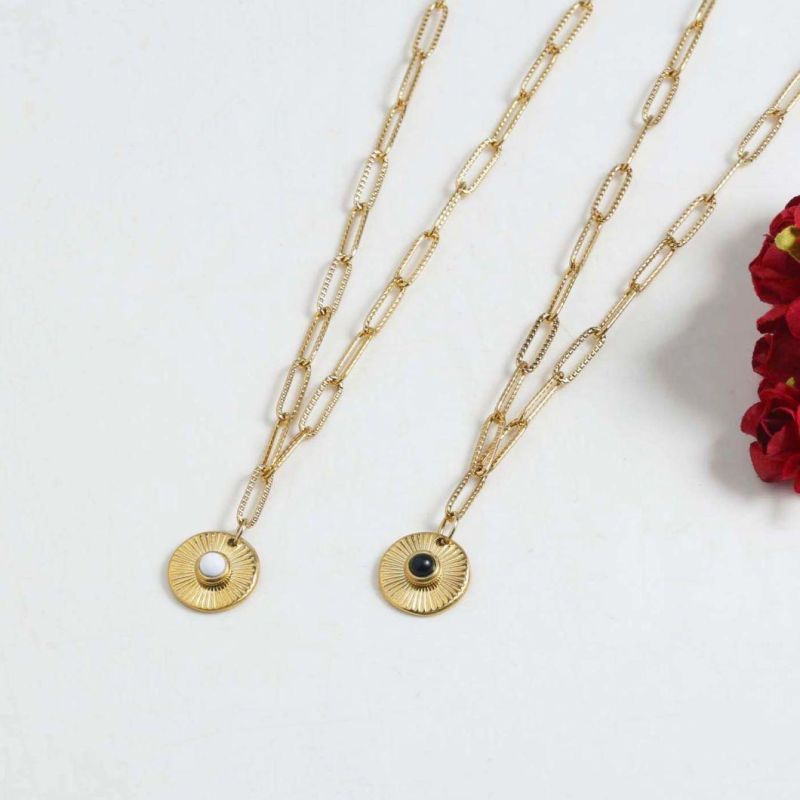 Manufacturer Custom High Quality Fashion Jewelry Gold Plated 18K Stainlesssteel Necklaces Jewellery Custom Water Resistant Jewelry Fashion Lady Jewelry