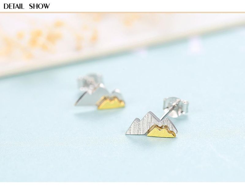 White Two Moutain Earrings Sets Stud for Women