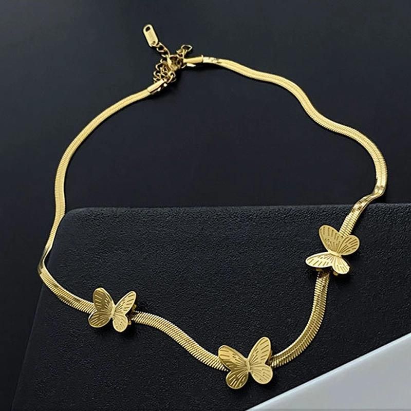 Women Jewellery Necklaces Gold Plated Titanium Steel Necklace