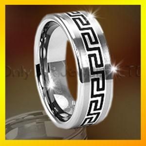 Mirror Polished Celtic Tungsten Ring