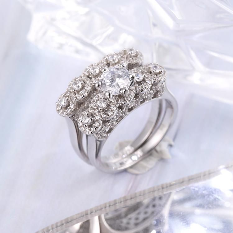 Fashion Accessories 925 Silver Moissanite Lab Diamond Cubic Zirconia Fashion Jewelry Elegant Luxury Jewellery Fine Ring