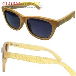 Fashion Embossment Bamboo Polarized Sunglasses