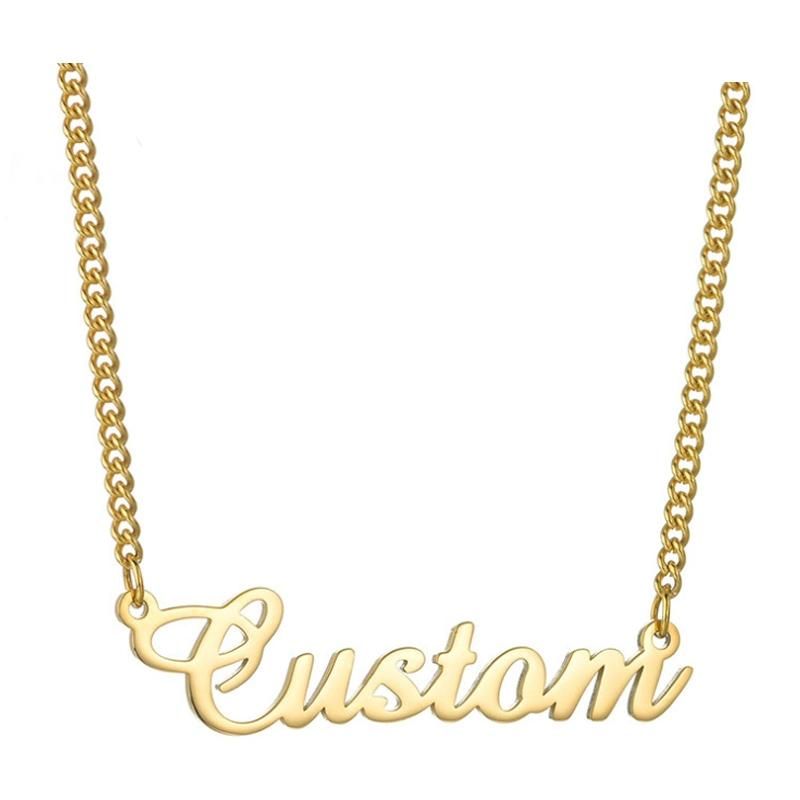 Name Necklace DIY Letter Clavicle Chain Stainless Steel English Letter Name Necklace