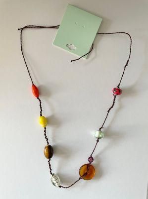 Fashion Decorative Necklace Chain with Jadestone 31~35+4cm