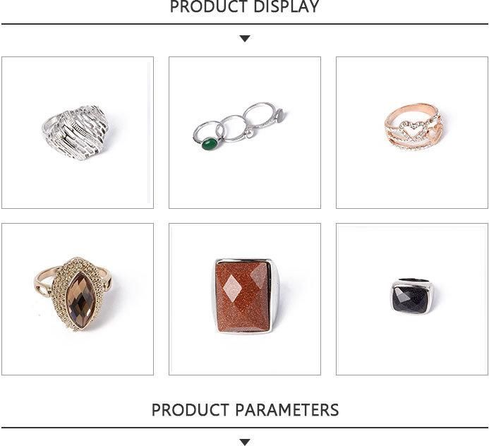 Wholesale Fashion Jewelry Heart Shape Rhinestone Gold Ring