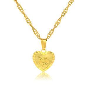 2022 Custom New Romantic Valentine&prime;s Day Heart Brass Pendant Necklace Fashion Jewelry