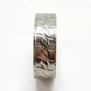 Stainless Steel Jewelry Fashion Knurl Pattern Wedding Ring