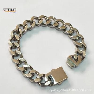 Men&prime; S Titanium Steel Guba Double-Sided Abrasive Hip Hop Bracelet